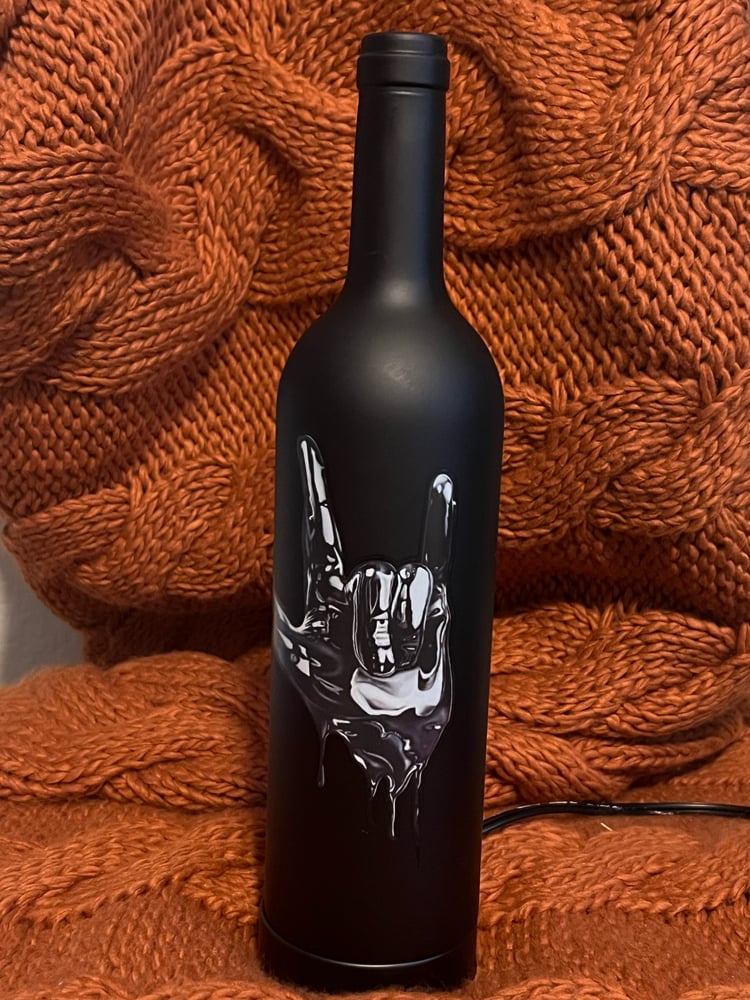 Image of I Love You (Rockstar) Wine Bottle Wax Burner 