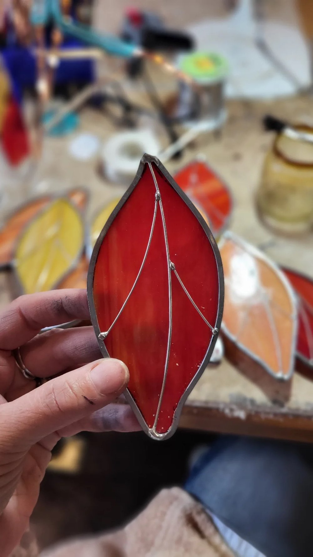 Image of Leaf-stained glass