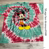 Image 1 of Xlarge Mickey tye lace destroyed