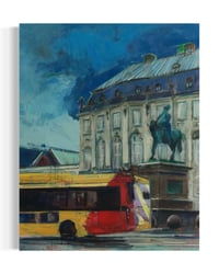 Image 2 of Painting / maleri / "Kbh – Malerdrømme og tankestreger – Kongen, bussen og borgen" / 80x100 cm