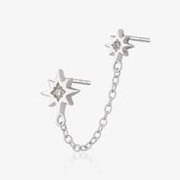 Image 1 of Scream Pretty Silver Interstellar Chain Stud Earring
