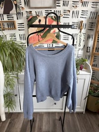 Image 1 of Oversized  crop fuzzy top