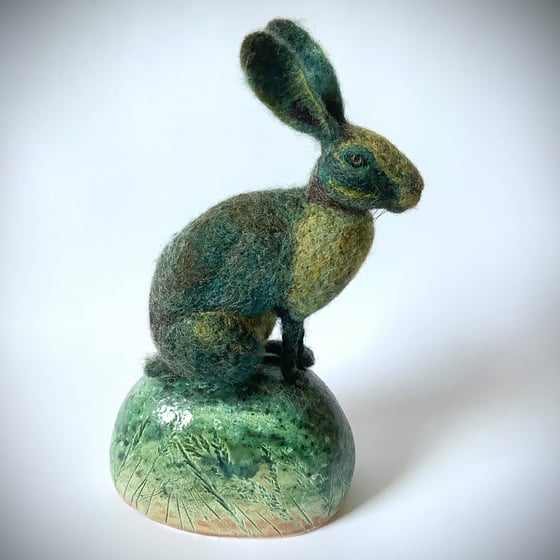 Image of Small Sitting Hare (ceramic landscape collection)