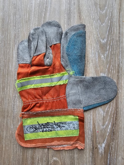Image of Drawn on Construction Glove