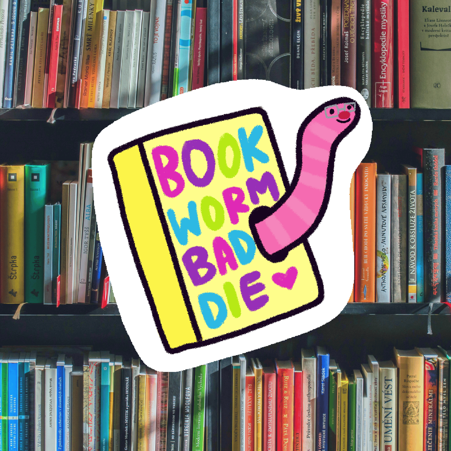 Bookworm Baddie Sticker