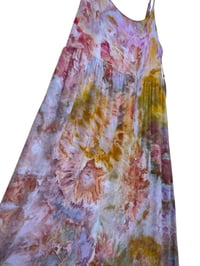 Image 8 of L Jersey Knit Long Sundress in Muted Warm Watercolor Ice Dye