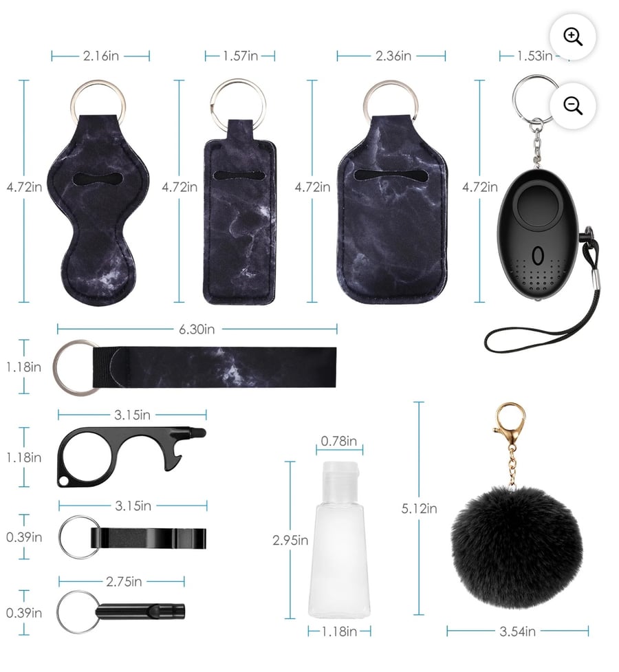 Image of Black out Keychain 