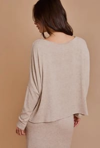 Image 4 of boat neck skirt set 