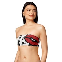 Image 1 of Trubledera LA Kiss Recycled bandeau bikini top 