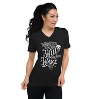 Image 2 of Where There's a Will Unisex Short Sleeve V-Neck T-Shirt