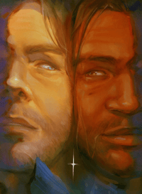 Image 2 of ⟡ Arthur & Charles "Baby Blues/Wide-Eyed Browns" Mini Print ⟡