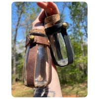 Image 3 of Prototype - Apothecary Belt Hook Bottle - Oiled Italian Brown Leather 