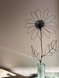 Image 1 of Large wire daisy sculpture