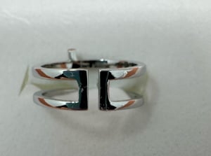 Image of Olivia Jewelry 925 Sterling Silver Adjustable Double Cross Ring With Box - Free Shipping