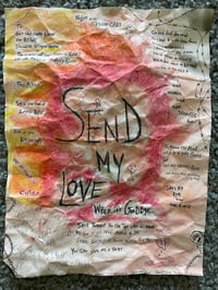 Image 1 of Send My Love Lyric Sheet (1 of 1) signed 