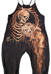 Image 2 of “ETERNAL LOVE” CUSTOM BLEACH PAINTED OVERSIZED ROMPER LARGE