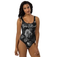 Image 1 of BossFitted Gray Rose One-Piece Swimsuit
