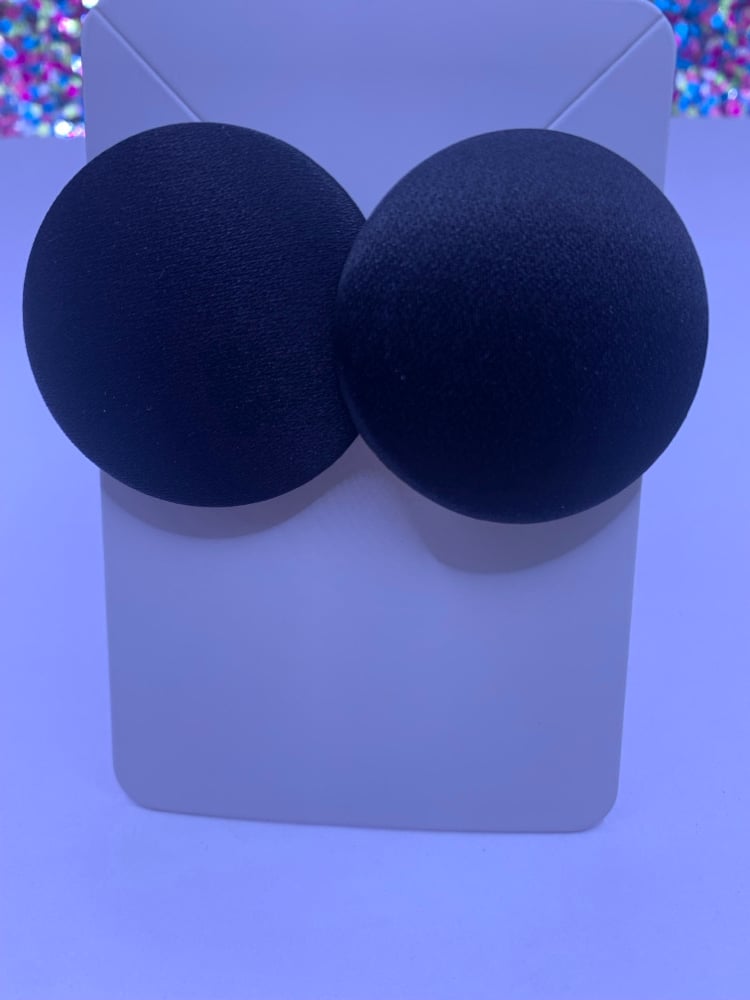 Image of Satin Button Earrings