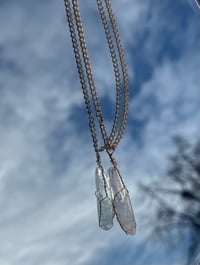 Clear Quarts Stone Chip Necklace 