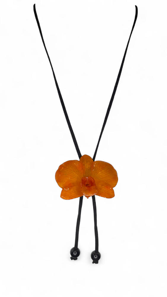 Image of Dendrobium Suede Slider (Pinks & Orange)