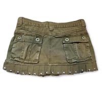 Image 3 of Pleated green cargo mini skirt ⋆｡°✩ (M)