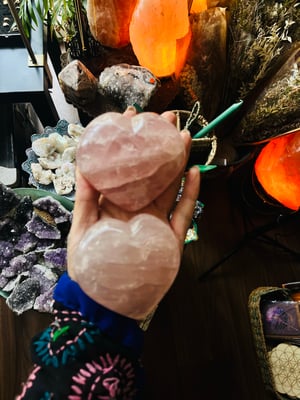 Image of Large Puff Rose Quartz Heart