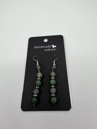 Image 1 of Moss Agate and Labradorite Earrings 