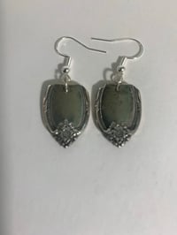 Flower silverware earrings 