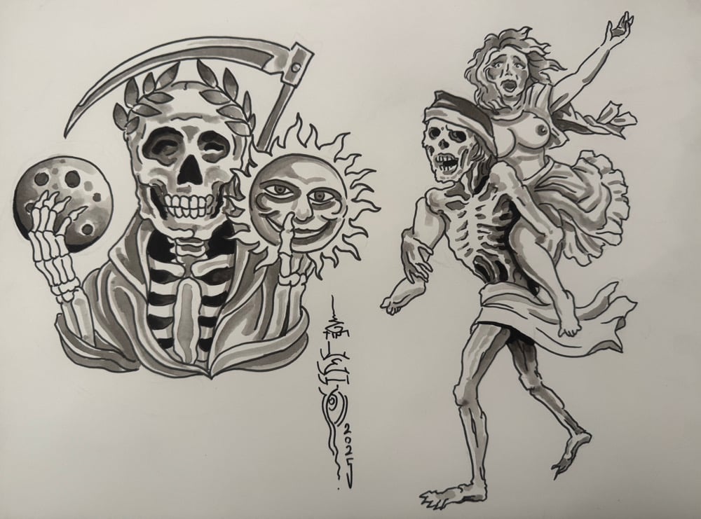 Image of Tim Lehi “Reapers & Wolves #78” Original Art