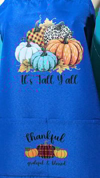 Image 2 of It's Fall Y'all Apron (blue)