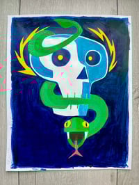 Image 1 of Skull & Snake painting
