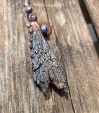 Image 3 of Electroformed Black Kyanite large broom necklace