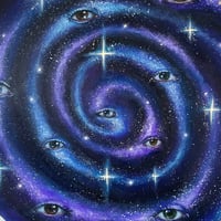 Image 1 of “look into the vortex” acrylic on circle canvas