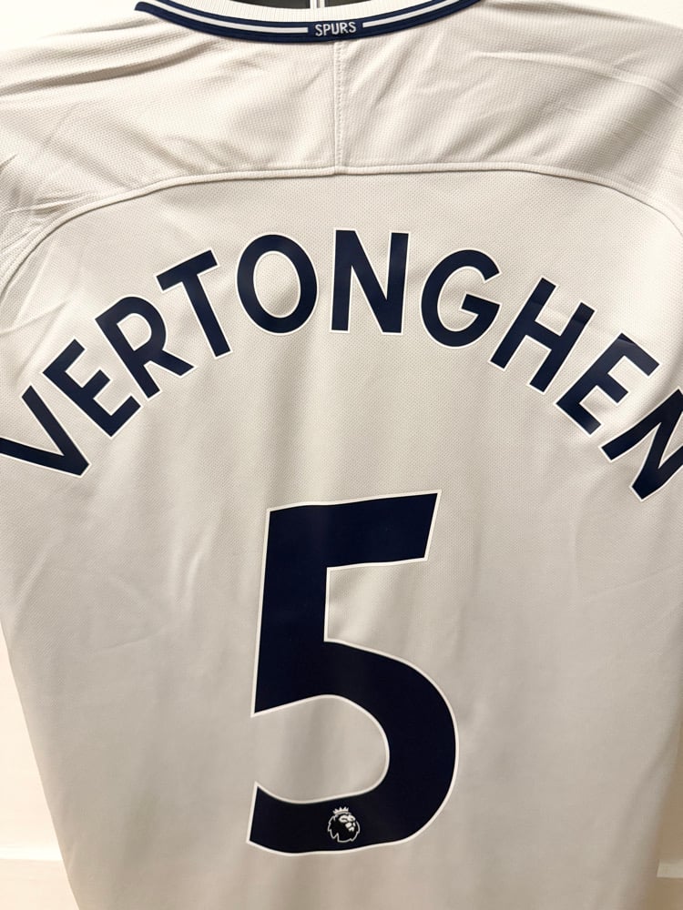 Image of PRE ORDER: Tottenham Hotspur “VERTONGHEN 5” 2017/18 Home Shirt + PL patches (XL)