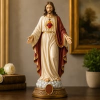 Image 4 of Virgin Mary Sculpture Catholic Religious Our Lady Statue Resin Ornament for Home Living Room Christm