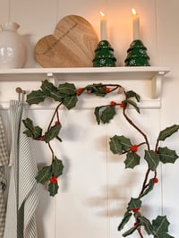 Image 1 of Felt Holly Garland