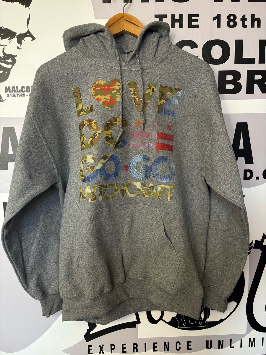 Image of LOVE DC GOGO CAMO & JEAN Grey Hooded Sweatshirt