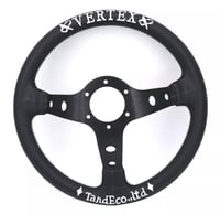 Image 2 of VERTEX 13'' White Embroidery Deep Dish Steering Wheel