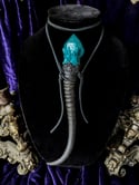 Blue Candle Quartz Ritual Rattler - Necklace 