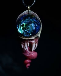 Image 4 of Alien Galaxy Eye, twisted tongue pendant, ooak