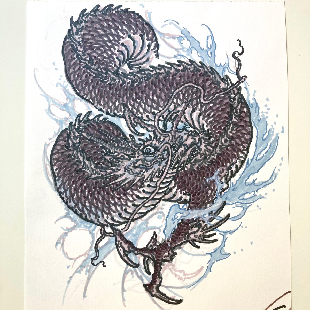 Coiled Dragon 10”x12”