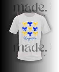 Image 3 of Blue & Gold Bow