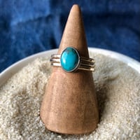 Image 1 of Hammered Bands w/ Turquoise 