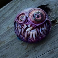 Image 3 of Custom Swappable Phone Grip for smartphones, reflective pupil, glow in the dark. Madballz
