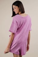 Lavender Mineral Washed Romper 