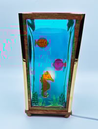 Image 1 of Square Fish Tank Table Lamp