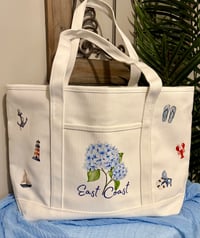 Image 3 of East Coast Hydrangea Tote Bag - Large White  Multi Icon