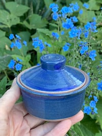 Image 4 of Blue glazed seasoning lidded pot
