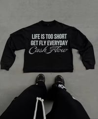 Image 1 of LIFE TOO SHORT GRAPHIC TEE BLACK