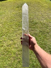 Image 1 of Large Smoky Quartz Generator with Rainbow Statement Piece #1113